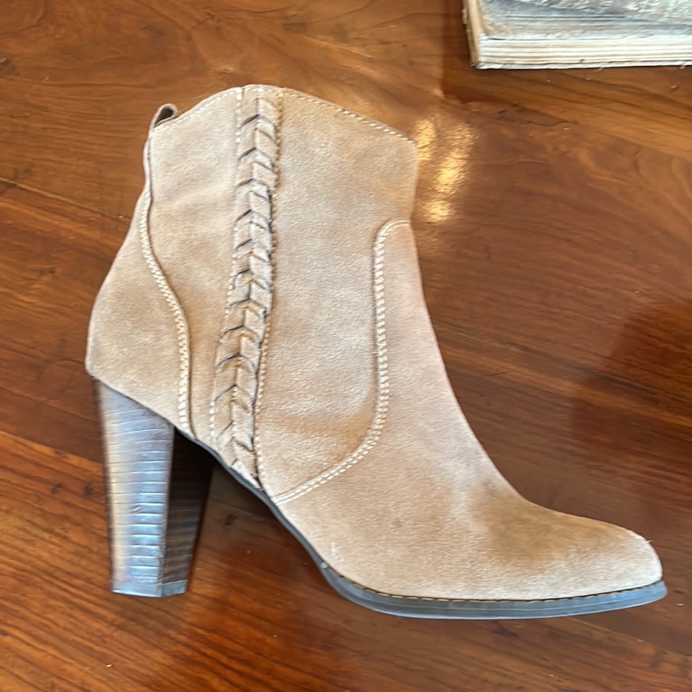 Very Volatile Wright Taupe Suede Leather Ankle Boots - Picture 4 of 10